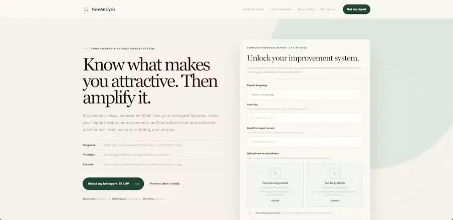 face analysis screenshot